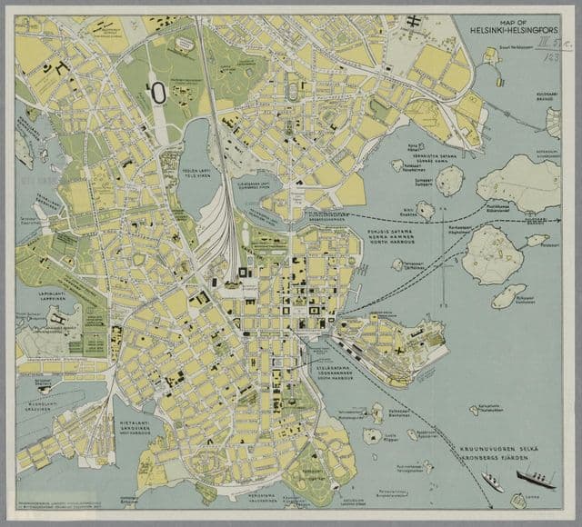 Mappa storica di Helsinki