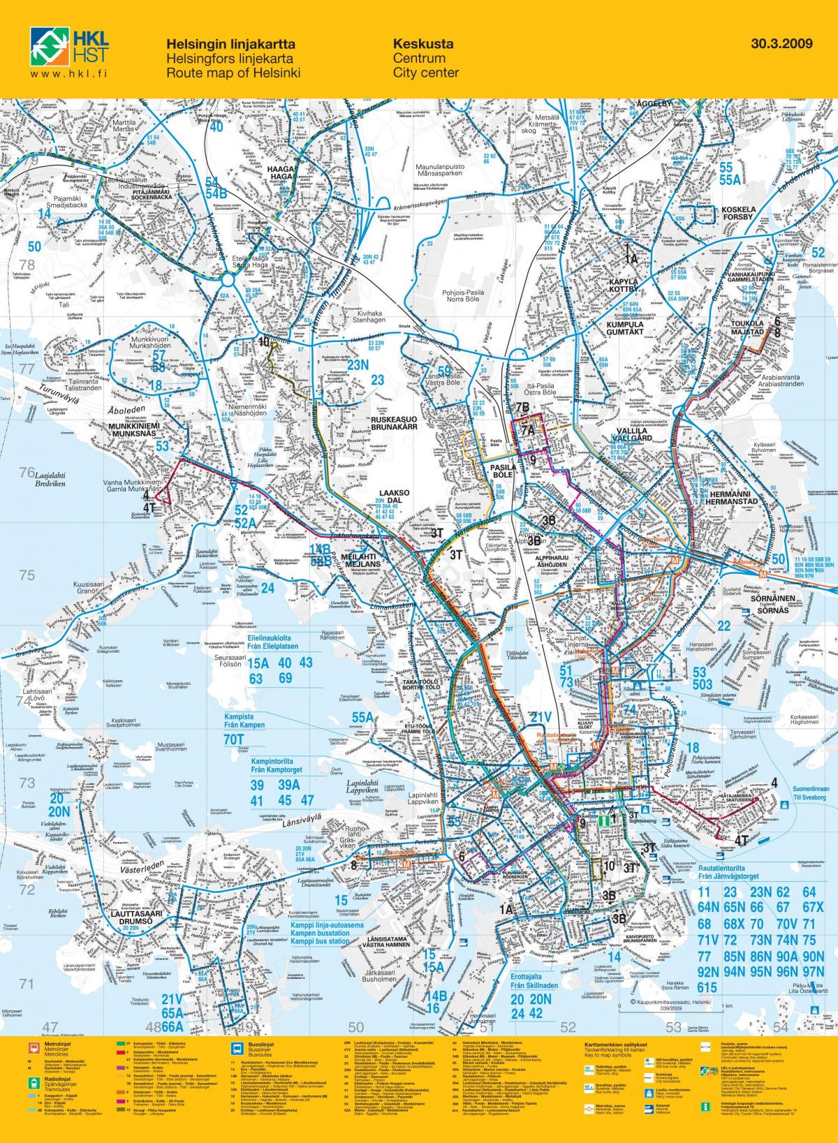 Mappa della stazione degli autobus di Helsinki