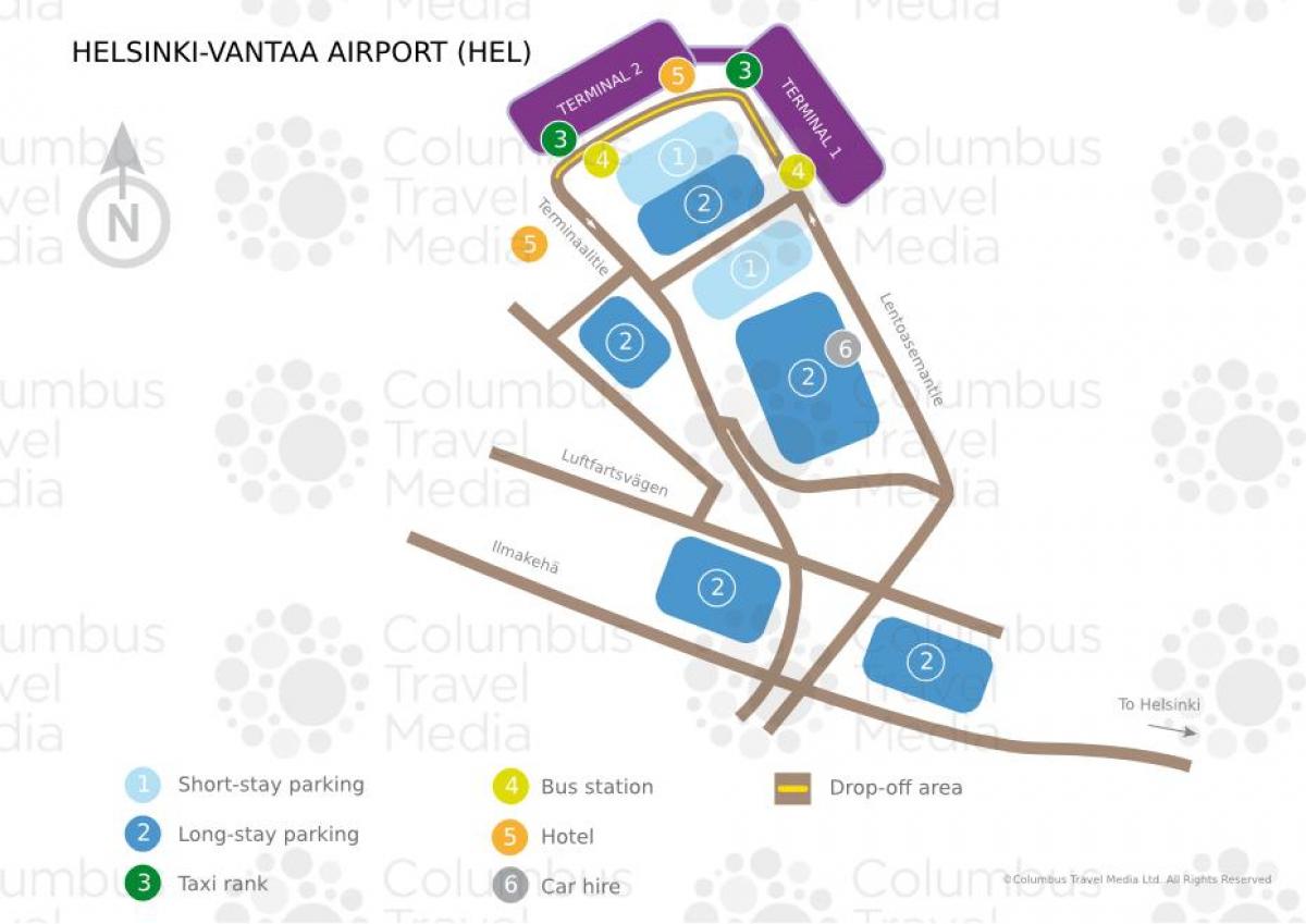 Mappa del terminal dell'aeroporto di Helsinki